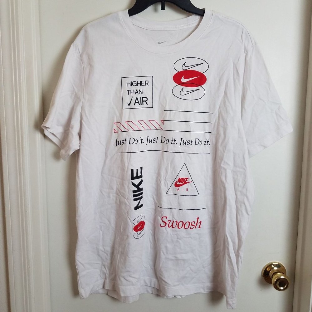 The Nike Tee by Nike Mens T Shirt Size XL White Higher Than Air Swoosh